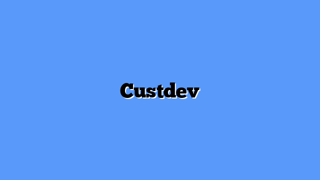 Custdev