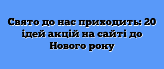 Свято до нас приходить: 20 ідей акцій на сайті до Нового року